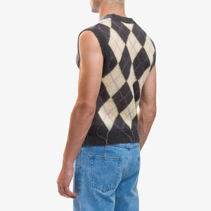 Marni Argyle Light Mohair Sweater Vest