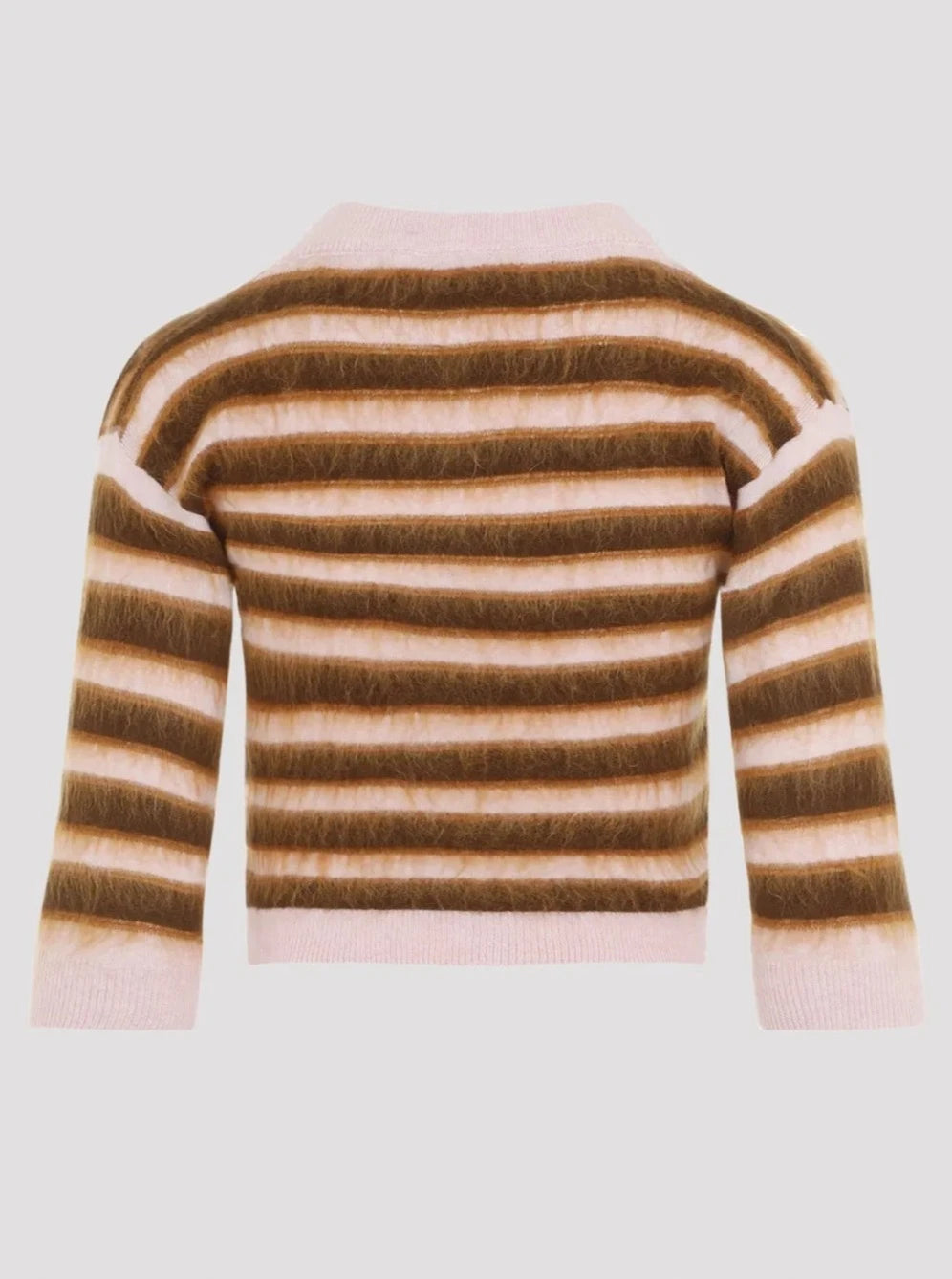 Marni Striped Cropped Wool Cardigan