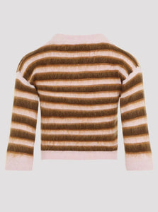 Marni Striped Cropped Wool Cardigan