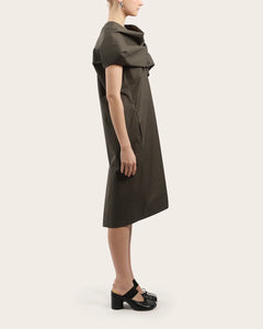MM6 Maison Margiela Neck Detail Dress Grey