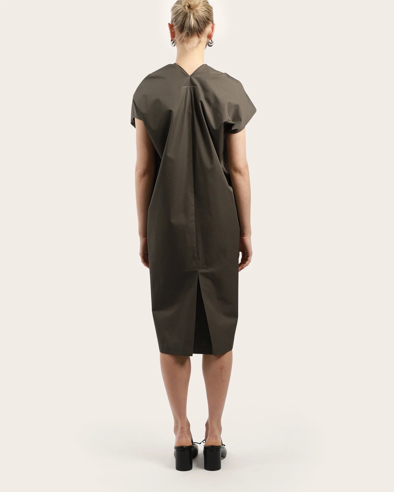 MM6 Maison Margiela Neck Detail Dress Grey
