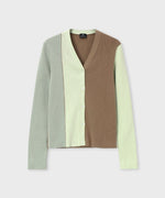 Load image into Gallery viewer, Paul Smith Colorblock Trim Cardigan Light Green
