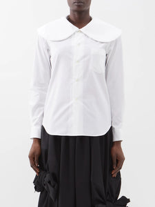 Comme des Garçons White Cotton-Poplin Blouse