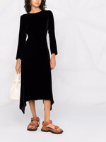 Load image into Gallery viewer, Round Neck Long-sleeved Midi Dress
