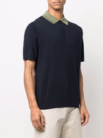 Load image into Gallery viewer, Contrast-Collar Cotton Polo Shirt
