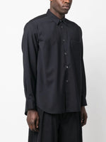Load image into Gallery viewer, Comme Des Garcons Shirt Blue Wool Shirt
