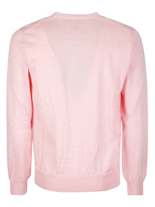 Comme Des Garcons Shirt Pink Crewneck Knitted Jumper