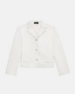 Load image into Gallery viewer, Theory White Cropped Leather Jacket
