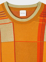 Load image into Gallery viewer, Orange Jacquard Check Oversized T-Shirt
