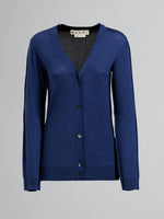 Load image into Gallery viewer, Marni Blue and Black Wool Cardigan
